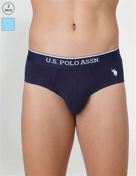 Buy Uspa Innerwear Cotton Stretch Antibacterial Eb004 Briefs Pack Of 2