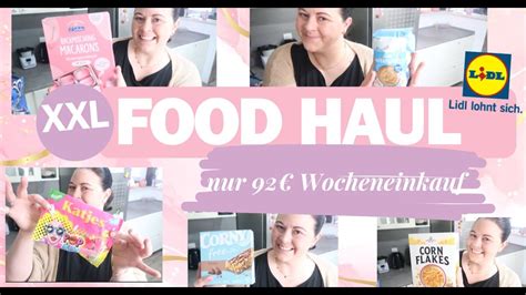 XXL LIDL FOOD HAUL NUR 92 WOCHENEINKAUF Fräulein Jasmin YouTube