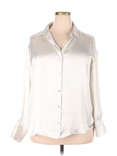 Zara White Ivory Long Sleeve Blouse Size Xxl 35 Off Thredup