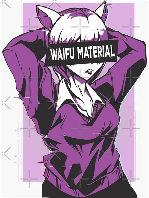 Pegatina Waifu Material Anime Hentai De Tribexspace Redbubble
