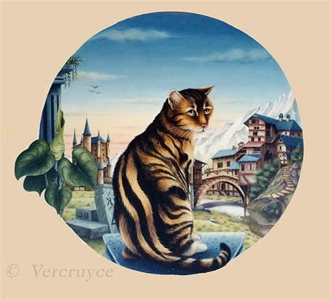 Кошачий мир Bernard Vercruyce (126 работ) » Картины, художники ...