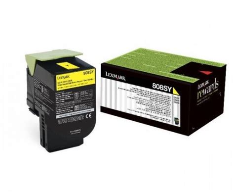 Cartucho De Toner Lexmark 808SY 80C8SY0 Amarillo Original Para 2 000