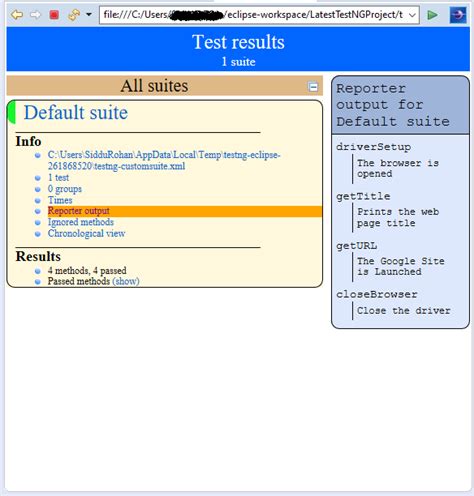 Testng Report Generation In Selenium Webdriver H2kinfosys Blog