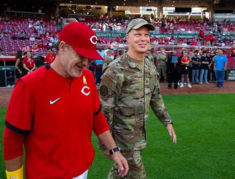 Wright Patt Airmen Honored At Reds Military Appreciation Night Wright