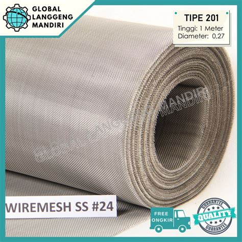 Jual WIRE MESH 24 STAINLESS 201 1MX1M KAWAT NYAMUK WIREMESH 24