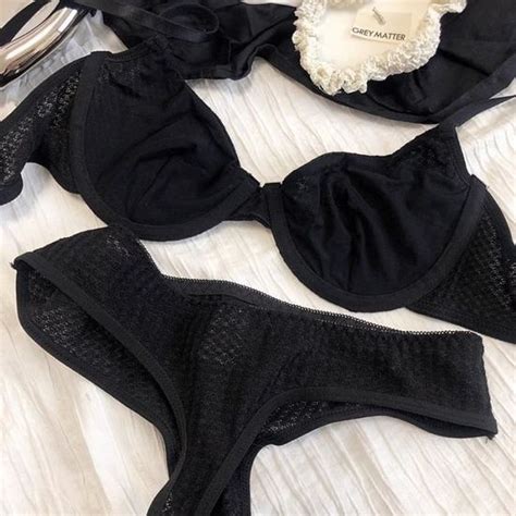 Ensemble Lingerie Femme KJEHOME Couleur Noir Tissu Respirant Maintien Parfait Noir