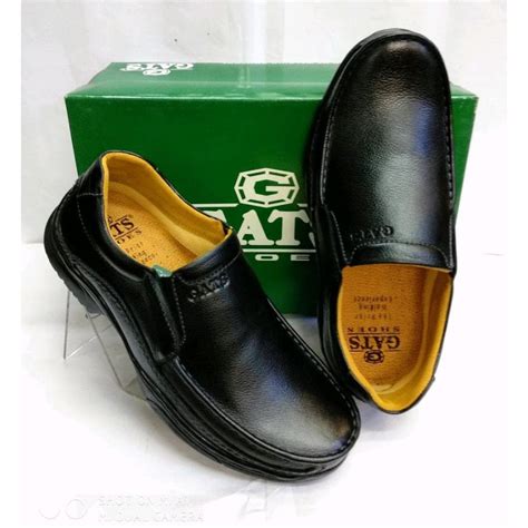 Jual Sepatu Kulit Gats Mp Black Shopee Indonesia