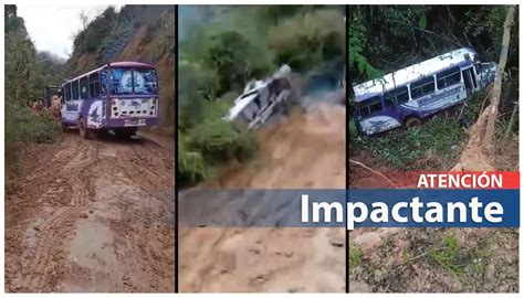 Por mal estado de la vía bus de pasajeros se fue a un abismo en el