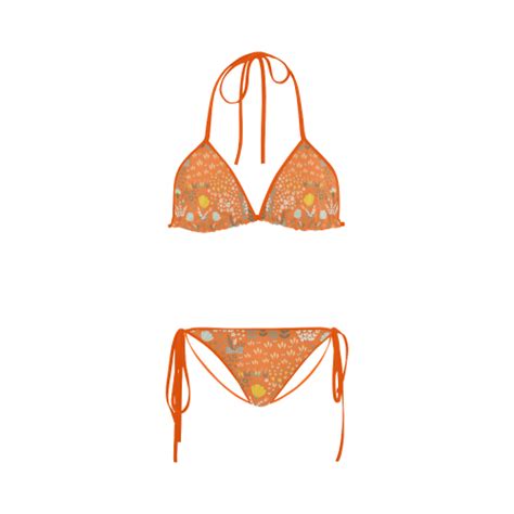 Cute Girly Vintage Fashion Flower Art Custom Bikini Swimsuit Id D