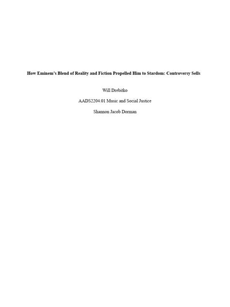 How Eminem's Blend of Reality and Fiction Propelled Him To Stardom ...