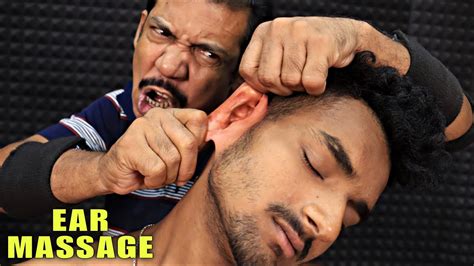 Ear Massage By Asim Barber Ear Fingering And Ear Cracking Neck