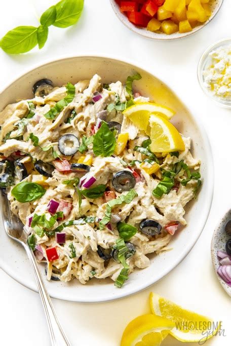 Mediterranean Chicken Salad Minutes Wholesome Yum