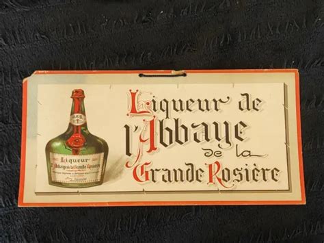 RARE CARTON PUBLICITAIRE liqueur de l abbaye de la grande Rosière NB