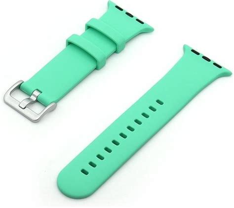 Smartwatchbandje By Qubix Rubberen Sportbandje Met Gesp Mint Groen