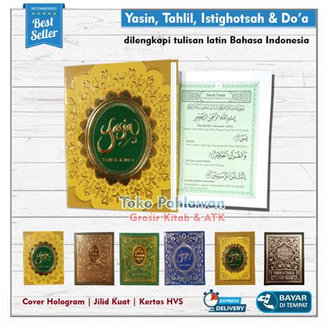 Buku Yasin Tahlil Istighotsah Dan Doa Dilengkapi Dengan Tulisan Latin