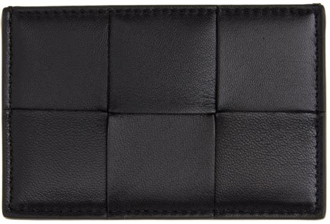 Bottega Veneta Black Intrecciato Credit Card Holder SSENSE Canada