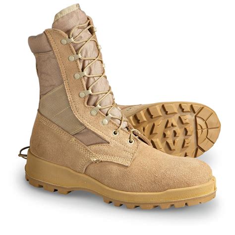 Men S Hot Weather V Trax Wellco Boots Desert Tan 147939 Combat