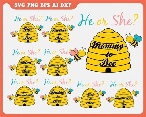 Mommy To Bee Svg He Or She Mom To Bee Svg He Or She Bee Svg He Or