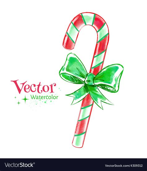 Christmas candy cane Royalty Free Vector Image