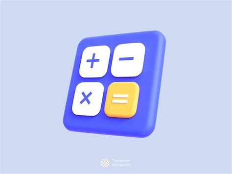 Icono de calculadora aislado 3d render ilustración Archivo PSD Premium