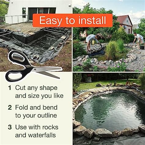 MAPORCH Pond Liner Reinforced Polyethylene 20 X 30 FT Pond Liners For