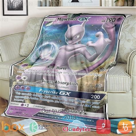 HOT Anime Pokemon Mewtwo GX Blanket Express Your Unique Style With BoxBoxShirt