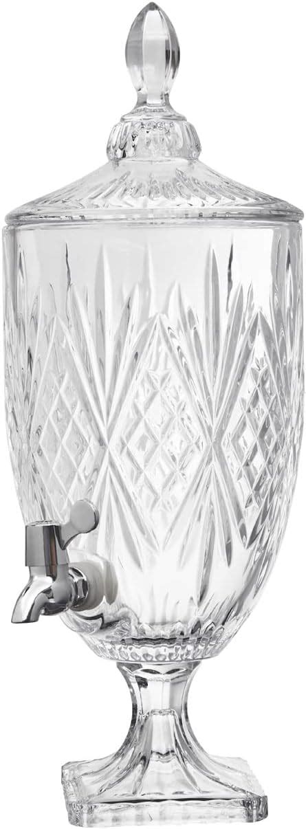 Premier Housewares Beaufort Crystal Drinks Dispenser Clear Crystal