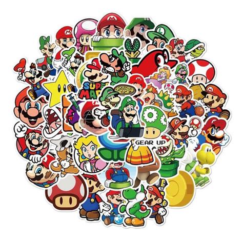 Set Stickers Calcomanias Super Mario Bros Set Mercadolibre