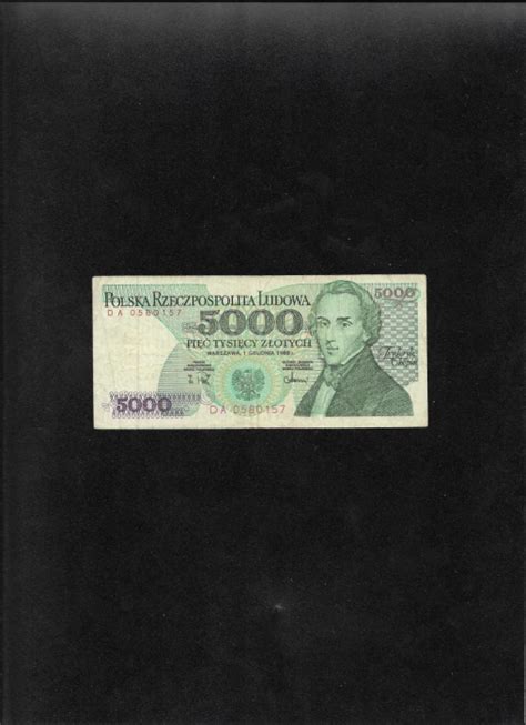 Polonia 5000 Zloti Zlotych 1988 Seria0580157 Okazii Ro