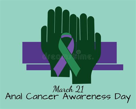 Anal Cancer Awareness Day Poster Banner Flyer Or Postcard Idea About Health Stock Vector