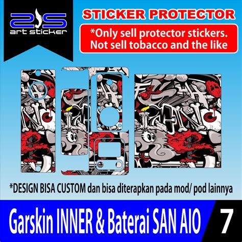 Jual SKIN Sticker Garskin INNER Baterai San AIO Black Shopee Indonesia