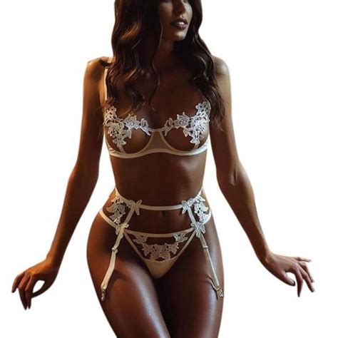 Femmes Lingerie Corset Dentelle Armatures Racy Mousseline V Tements