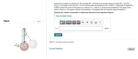 Solved A Pendulum Consists Of A Slender Rod Ab Of Weight Chegg