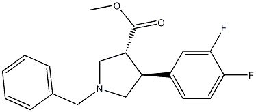 TRANS METHYL 1 BENZYL 4 3 4 DIFLUOROPHENYL PYRROLIDINE 3 CARBOXYLATE