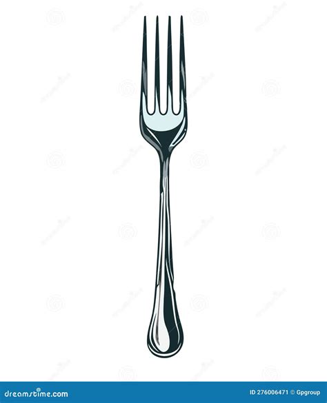 Stainless Steel Fork And Spoon For Lunch Stock Vector Illustration Of