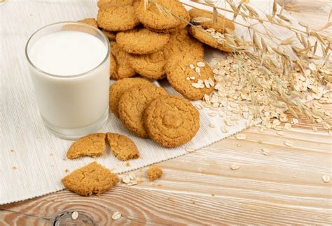 Galletas Finas De Avena O Galletas De Avena De Cereales Saludables Con