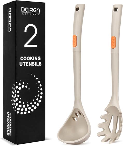 Silicone Pasta Fork And Ladle Spoon Set Large Non Stick