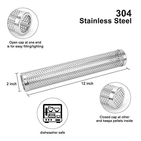 Tube de fumoir à granulés en acier inoxydable de 30 5 cm pour barbecue