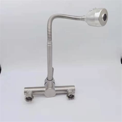 Irder Big Head Hot Color Watet Mixter Doulbe Tapholes 304 Stainless Steel Kitchen Faucet Water