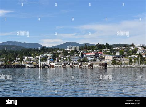 Approaching Powell River, BC, on a ferry Stock Photo - Alamy