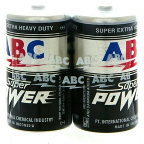 Jual Baterai Abc Hitam Besar Type D R Batre Super Power Pack