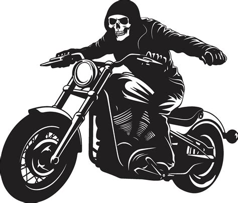 Bone Biker Leather Clad Skeleton Motorcyclist in Dark Leather Leather ...