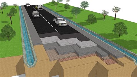 Typical Cross Section Of Road D Warehouse