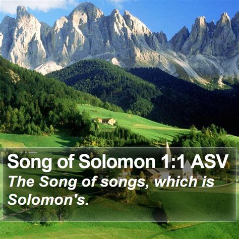 Song Of Solomon Asv The Song Of Songs Which Is