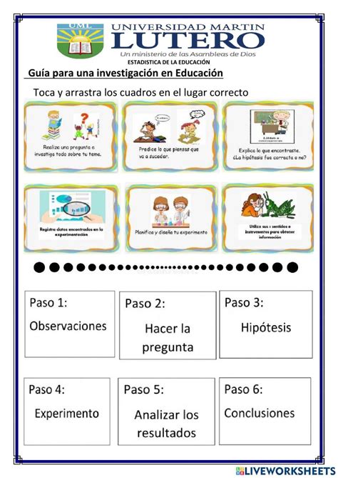 Pasos De Una Investigacion Worksheet Live Worksheets