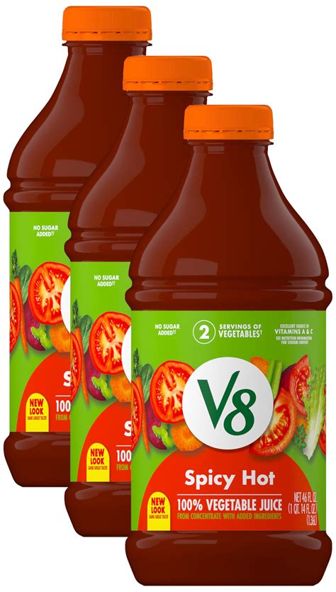 Amazon V8 Spicy Hot 100 Vegetable Juice Vegetable Blend With
