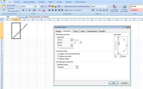 Excel Saiba Como Escrever Até Na Vertical Alinhar Texto E Inserir