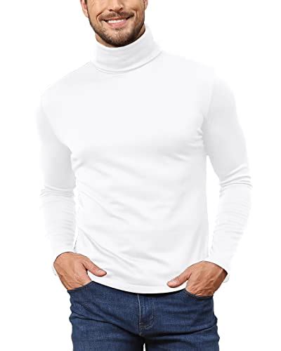 Jersey Blanco De Cuello Alto Hombre