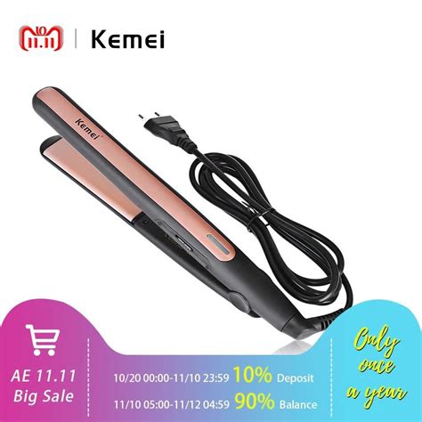 Kemei Km 216a Professional Tourmaline Ceramic Hair Straightener Flat