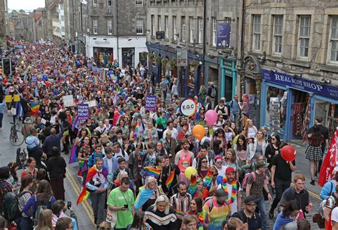 Thousands March Through Edinburgh For 2019 Pride Celebration